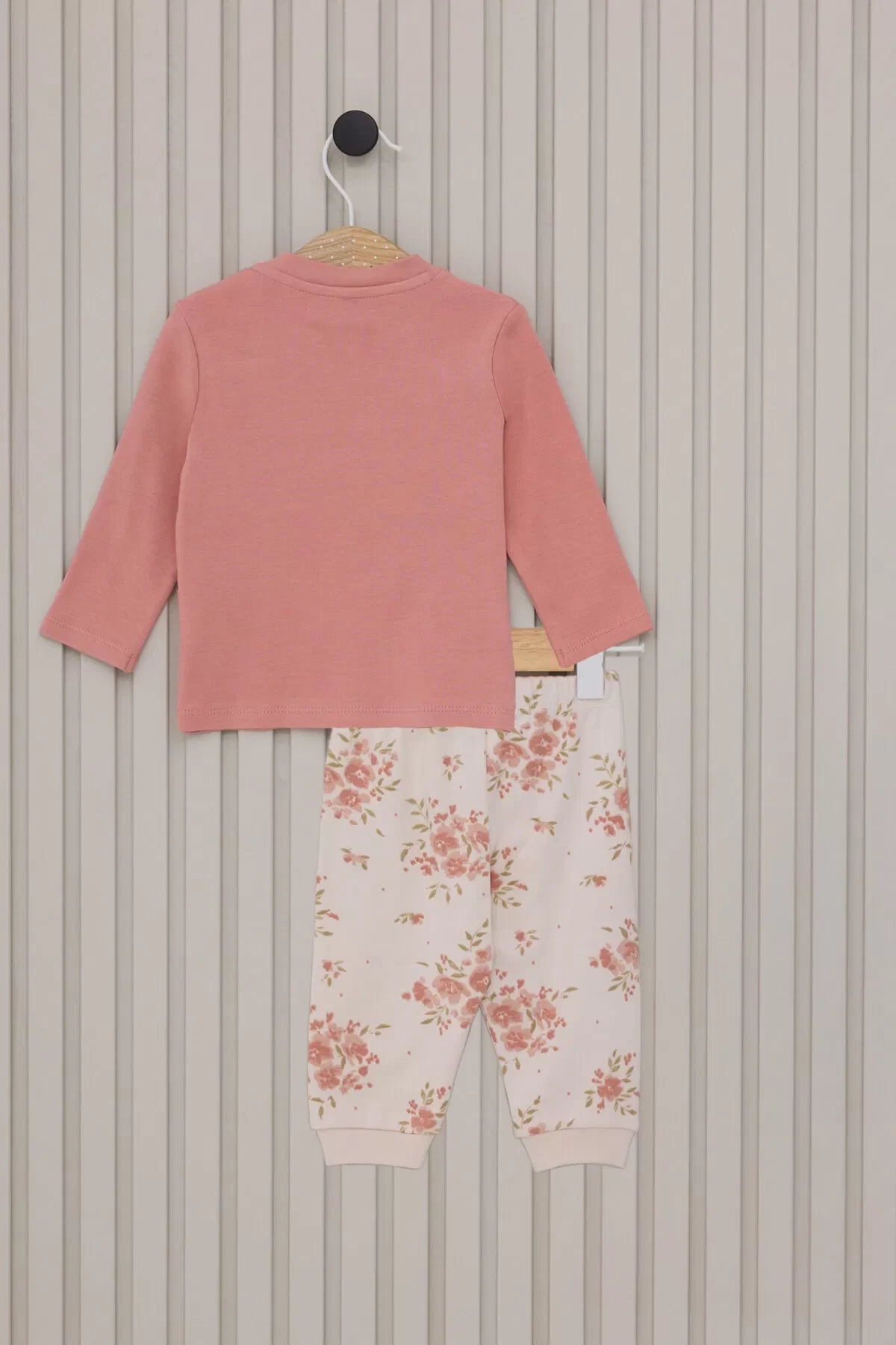 Kız Bebek Uzun Kol 2'li Takım Usb2130 Retro Pembe - Görsel 4