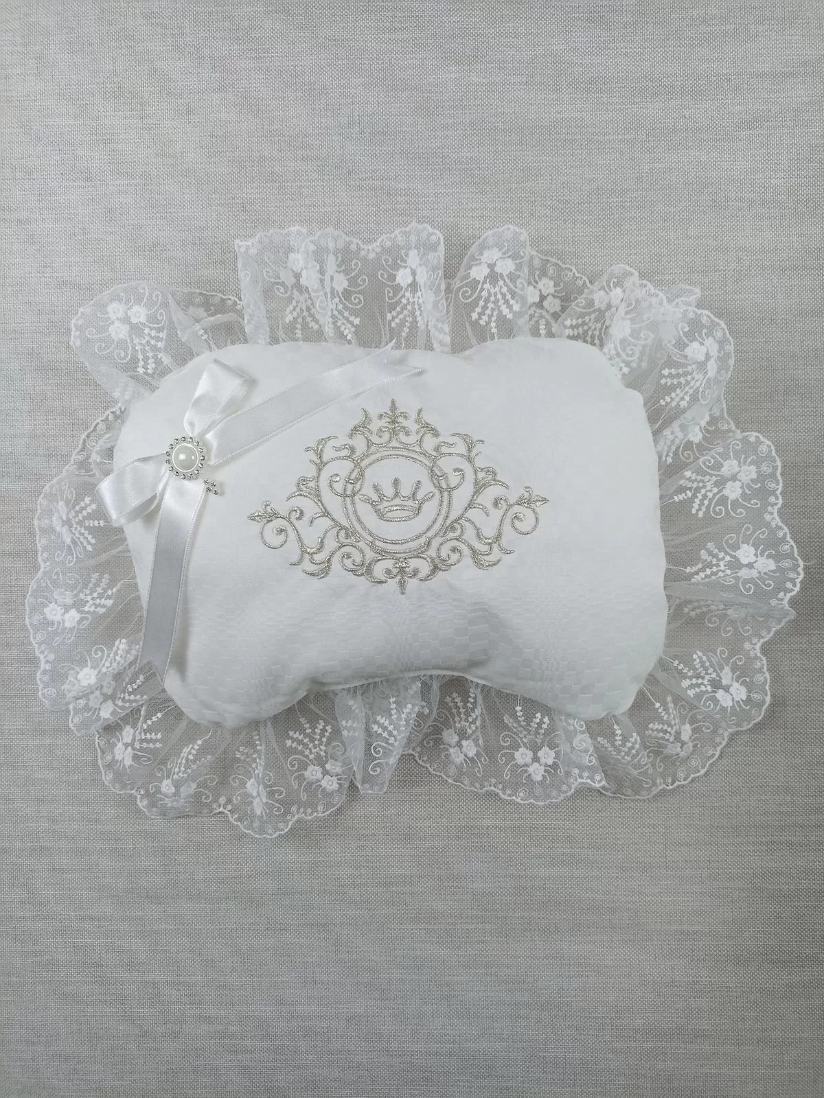 Yenidoğan Bambu Taç Nakışlı Kundaklı Trilüks 3lü Alt Açma Seti - Görsel 7