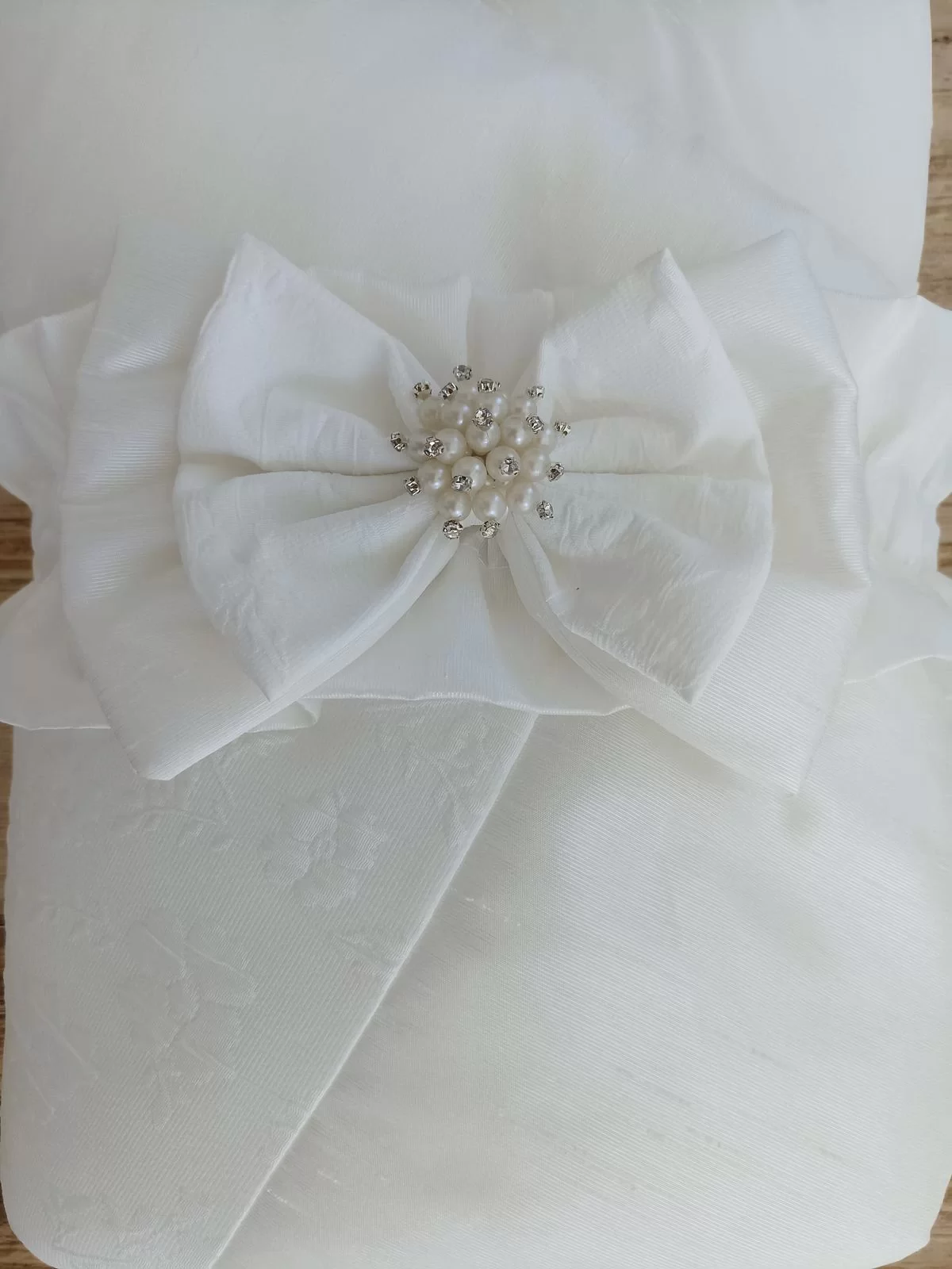 Yenidoğan Gelinlik Duvaklı Trilüks Kundak Bebek Battaniyesi - Görsel 3